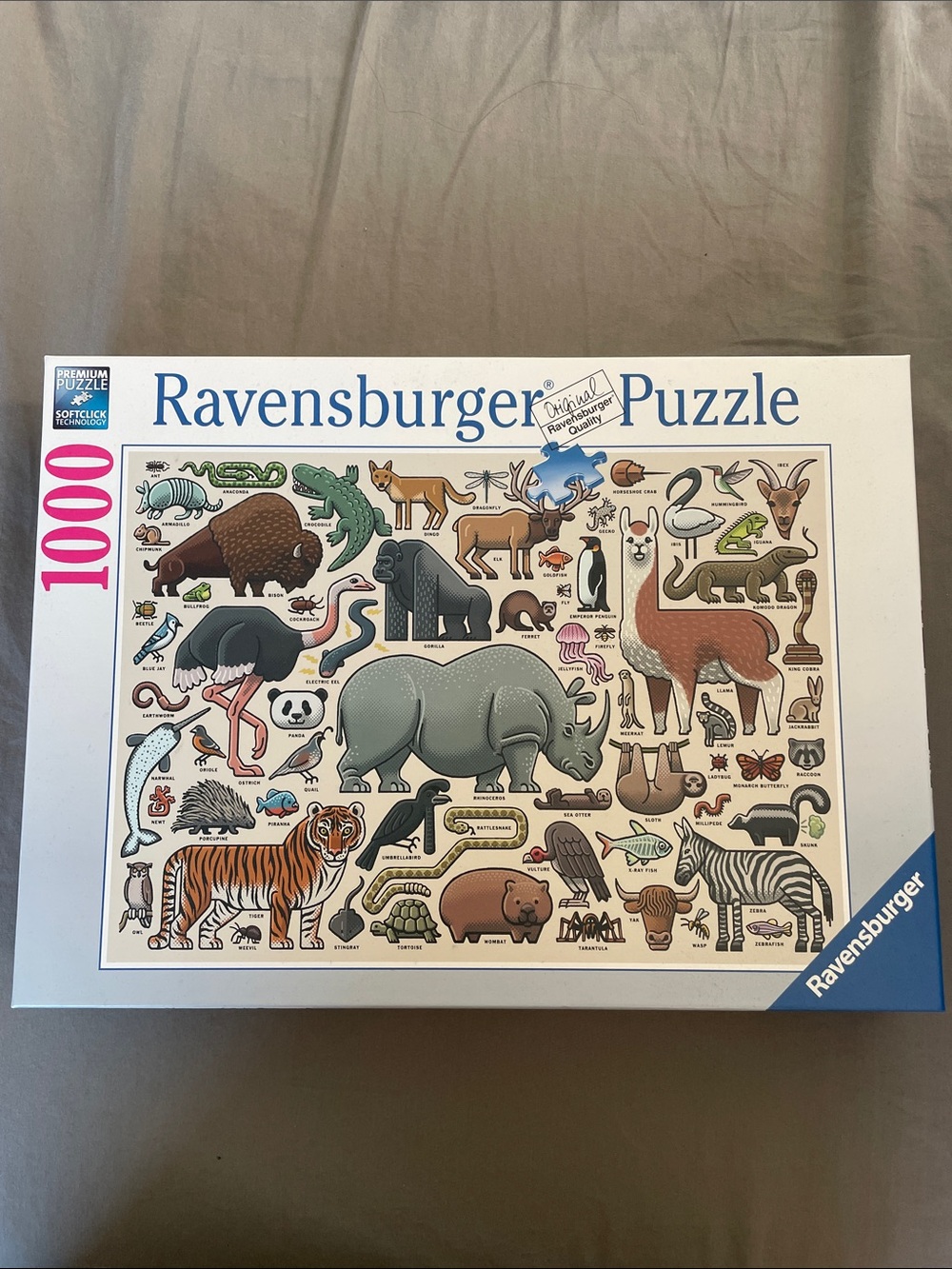 Ravensburger Animals 1000-Piece Puzzle - Colorful Animal Illustrations